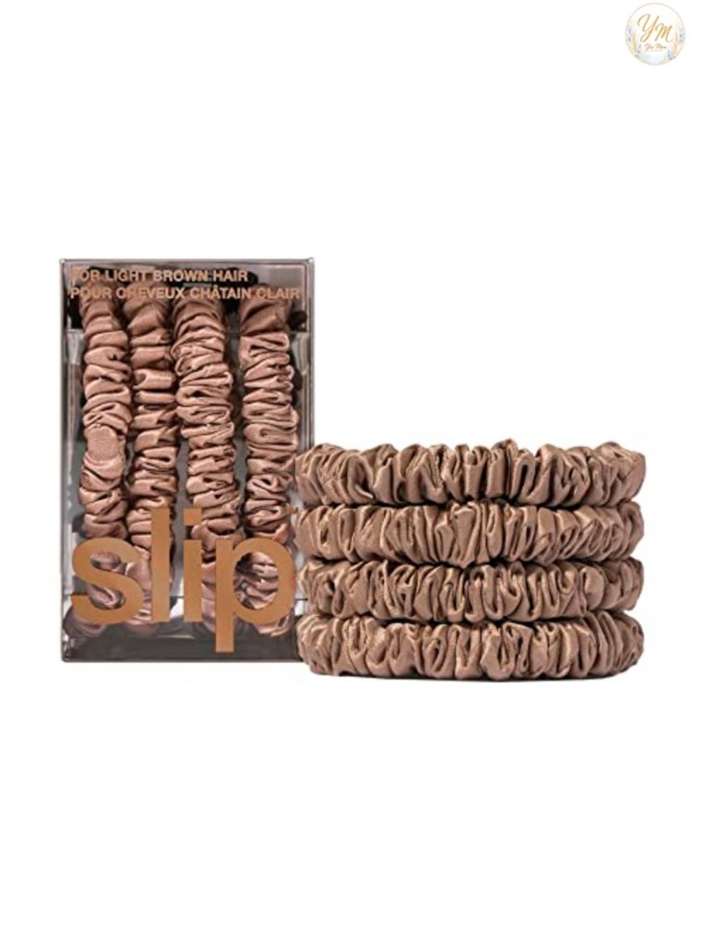 Silk Hair Ties Set of 4 Anti-Damage Skinny Scrunchies